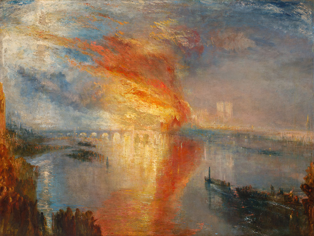 The Burning of the Houses of Parliament (October 16th, 1834) de William Turner