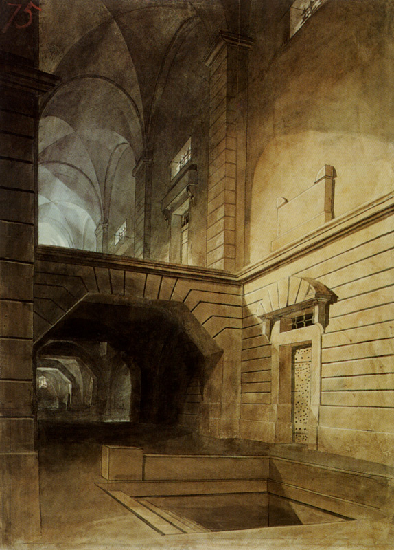 Inside of a prison to Piranesi de William Turner