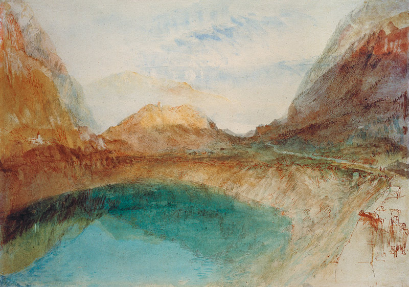 W.Turner, Lake in the Swiss Alps/Waterc. de William Turner