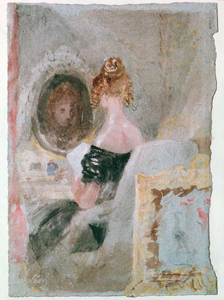 Turner / Women at Mirror / Gouache 1830 de William Turner