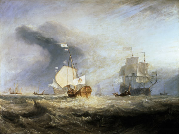 Admiral von Trump's Barge at the Entrance of the Texel in 1645 de William Turner