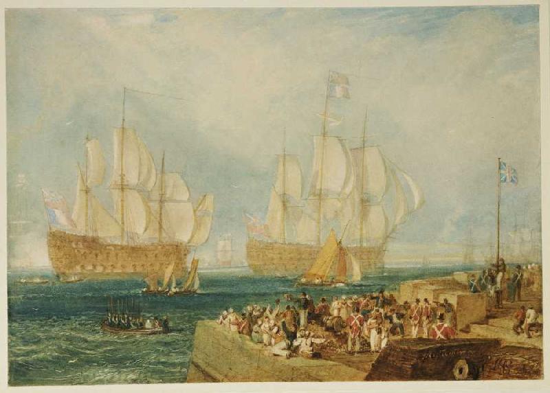 Der Hafen in Plymouth. de William Turner