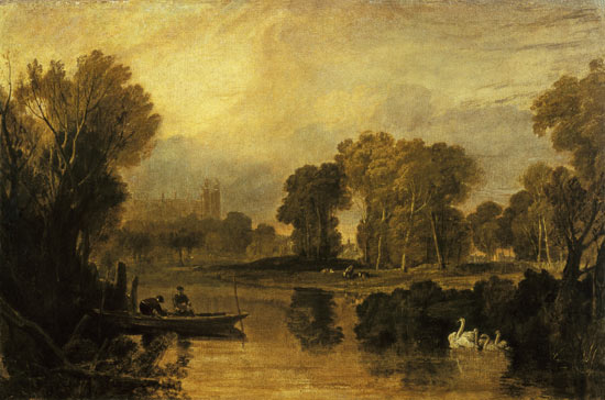 Eton College from the River, or The Thames at Eton de William Turner