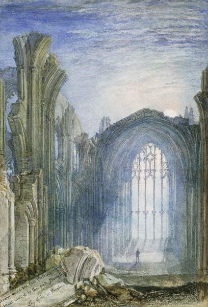 Melrose Abbey: eine Illustration zu Sir Walter Scotts 'The Lay of the Last Minstrel'. de William Turner