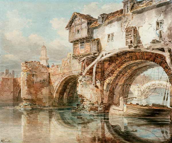 W.Turner, Old Welsh Bridge in Shrewsbury de William Turner