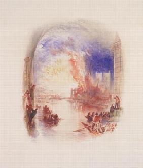 The Burning of the Houses of Parliament (w/c on paper)