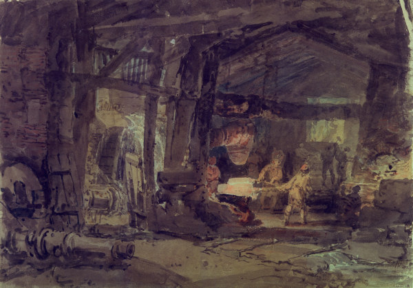 W.Turner / An Iron Foundry / c.1797/98 de William Turner