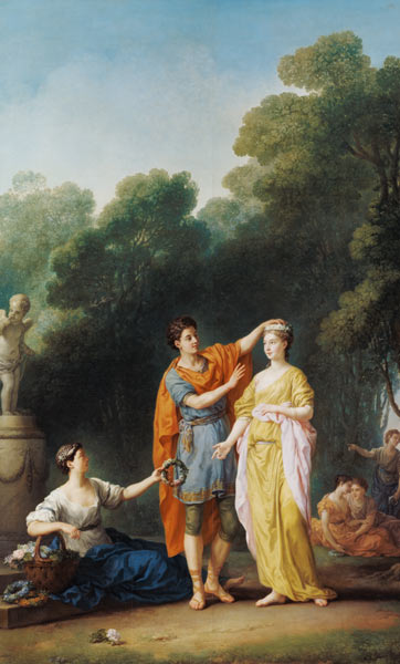 A Lover Crowning his Mistress de Joseph Marie Vien