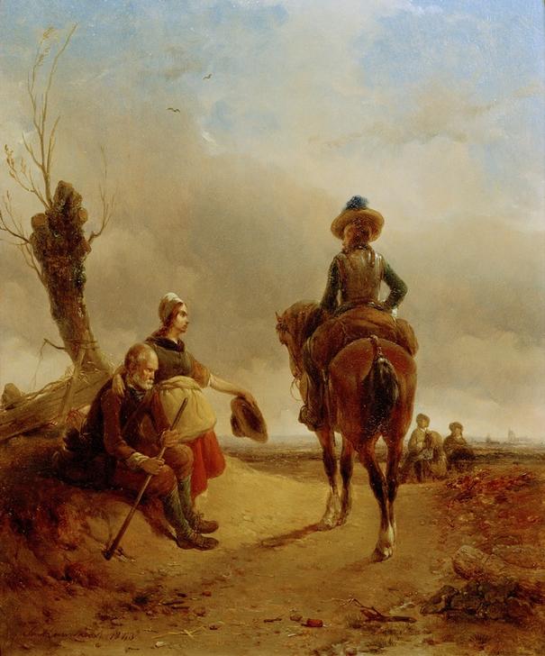 Landschaft with Baroque Riding Scene de Joseph Moerenhout