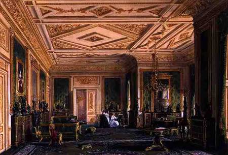 The Green Drawing Room at Windsor de Joseph Nash