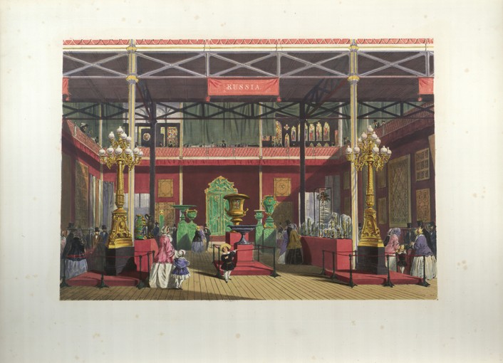 Russian Exhibition interior during the Great Exhibition in 1851 de Joseph Nash