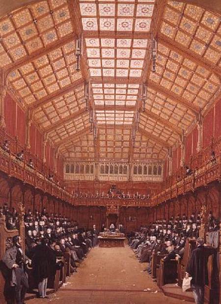 Interior of the House of Commons de Joseph Nash