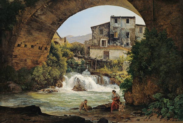 Under the arch of a bridge in Italy de Joseph Rebell