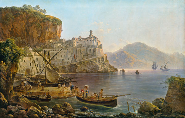 View Towards Atrani on the Amalfi de Joseph Rebell