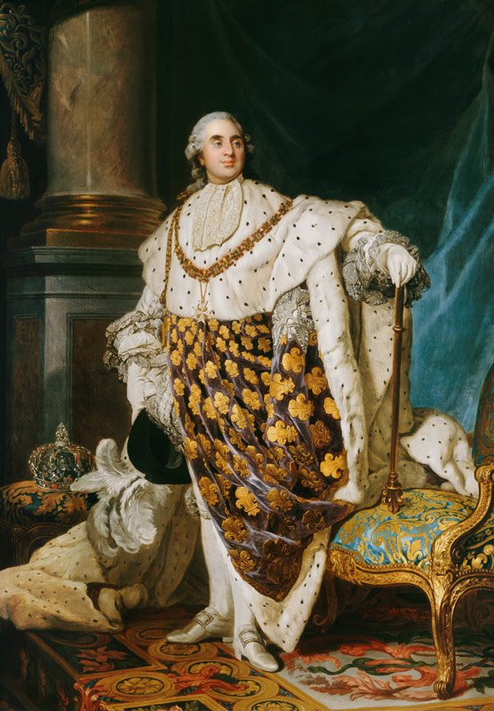 Louis XVI (1754-93) King of France in Coronation Robes de Joseph Siffred Duplessis
