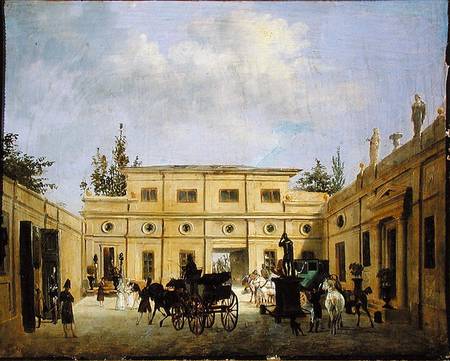 Carriages in the Courtyard of the Chateau de Neuilly de Joseph Swebach-Desfontaines