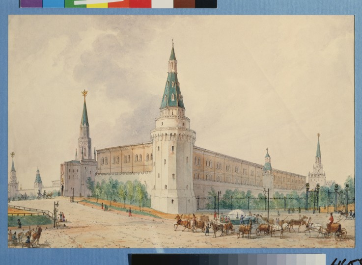 The Resurrection Square and the Alexander Garden in Moscow de Joseph Vivien