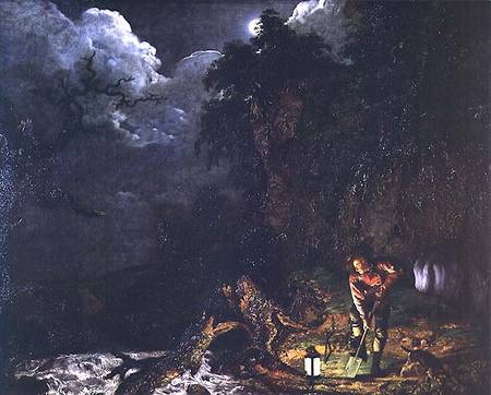 The Earthstopper on the Banks of the Derwent de Joseph Wright of Derby
