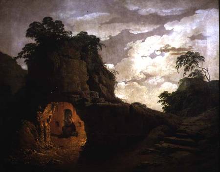 Virgil's Tomb, with the Figure of Silius Italicus de Joseph Wright of Derby