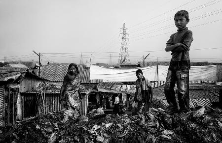 In the streets of Bangladesh.