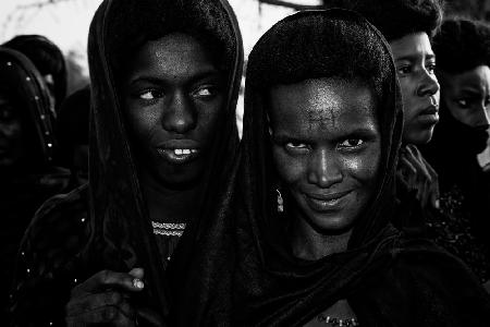 Girls at the gerewol festival - Niger