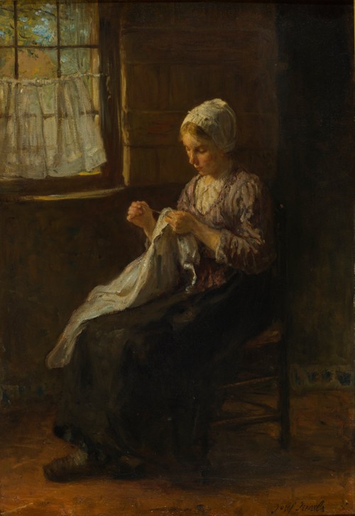 The young seamstress de Jozef Israels
