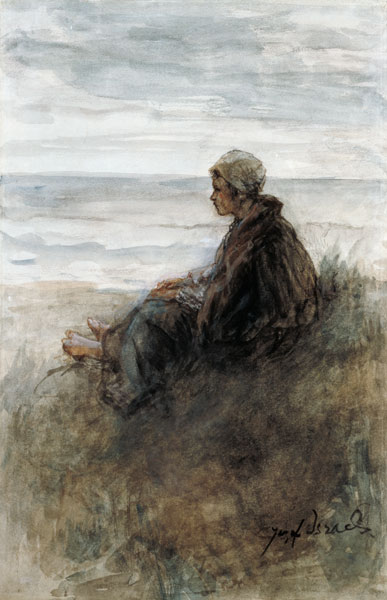 Girl on the dunes de Jozef Israels