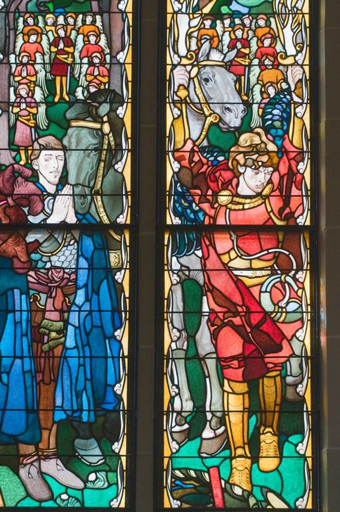 Kathedrale Sankt Nikolaus, Freiburg Glasfenster de Jozef Mehoffer
