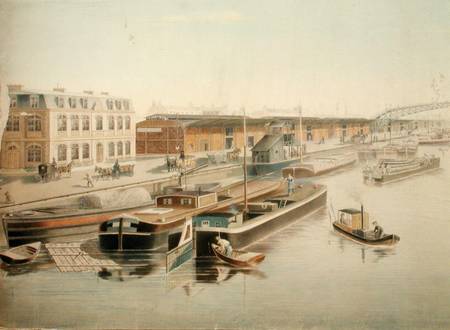 The Canal Saint-Martin, detail of the barges de Jozefowicz