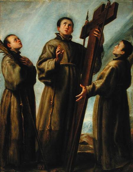 Three Franciscan Martyrs in Japan de Juan Carreno de Miranda