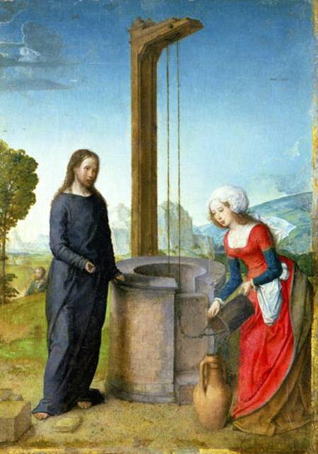 Christ and the Woman of Samaria de Juan  de Flandes