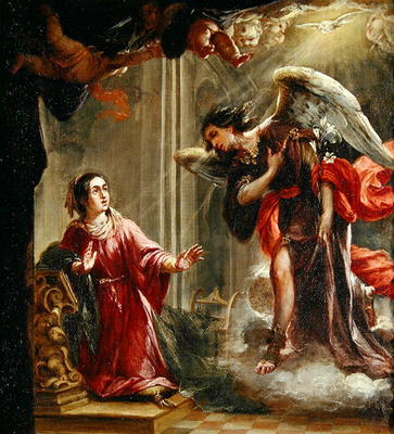The Annunciation (oil on canvas) de Juan de Valdes Leal