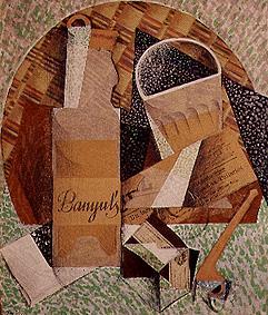 La boutaille de Banyuls. de Juan Gris