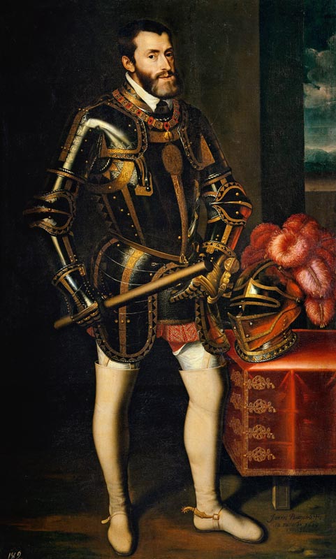Portrait of Charles V of Spain (1500-1558) de Juan Pantoja de la Cruz