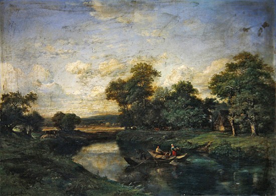 Landscape at the edge of a river de Jules Andre
