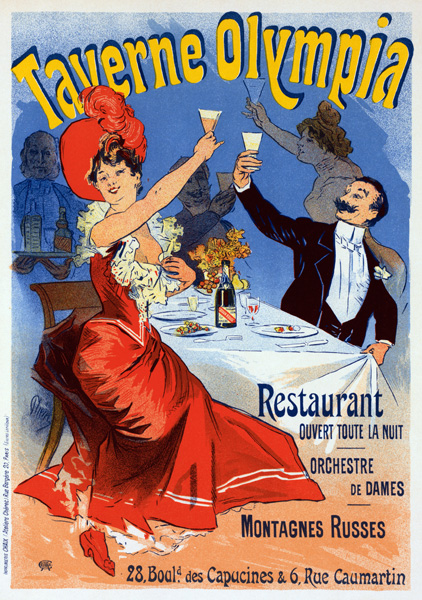 Taverne Olympia (Poster) de Jules Chéret