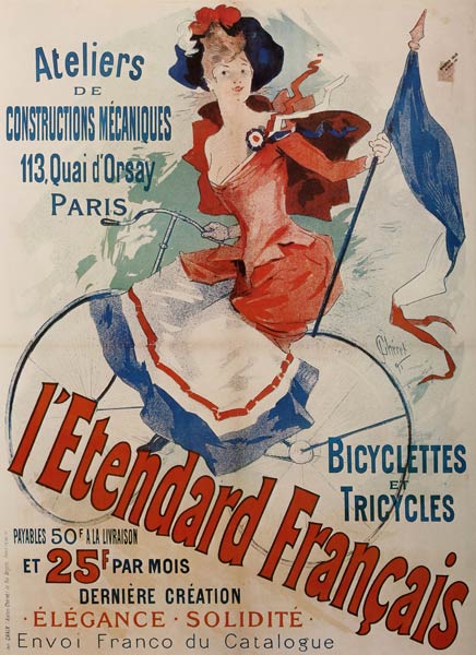 L'Etendard Français Bicycles (Poster) de Jules Chéret