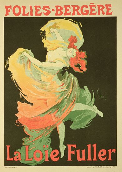 Reproduction of a Poster Advertising 'Loie Fuller' at the Folies-Bergere de Jules Chéret