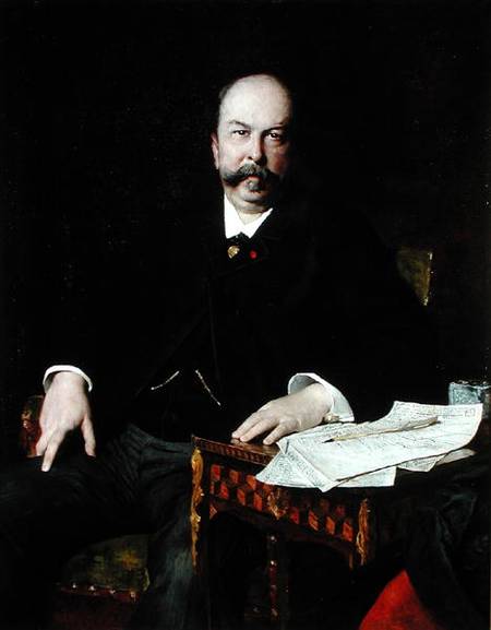 Portrait of Henri Meilhac (1831-97) de Jules Elie Delaunay