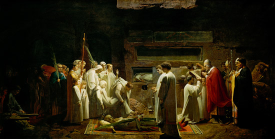 The Martyrs in the Catacombs de Jules Eugene Lenepveu