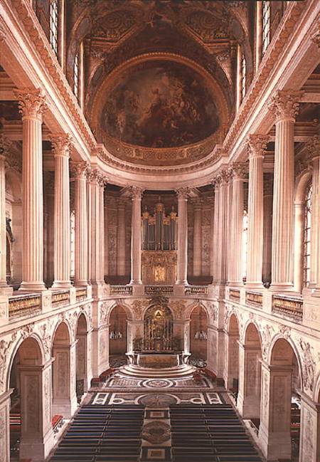 Interior view of the chapel de Jules Hardouin Mansart