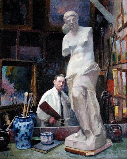 Ernest Renoux in his Studio, 50, rue Saint-Didier de Jules Ernest Renoux