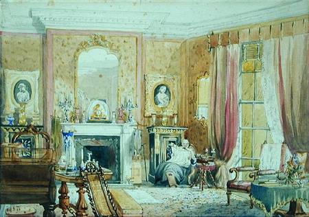 Drawing Room at Bryn Glas, Monmouthshire de Julia Mackworth