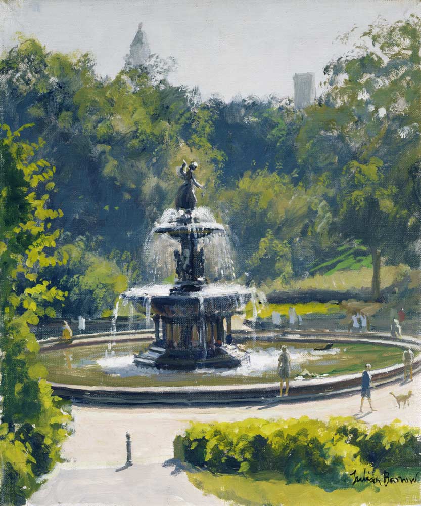 The Bethesda Fountain, Central Park, 1996 (oil on canvas)  de Julian  Barrow