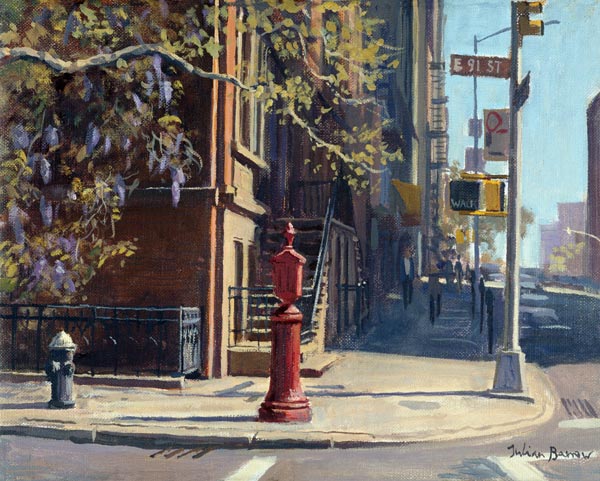 91st Street at Lexington Avenue (oil on canvas)  de Julian  Barrow