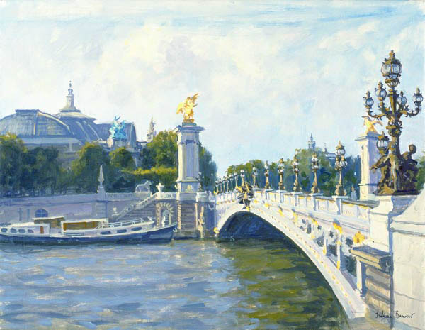 Pont Alexandre III, Paris (oil on canvas)  de Julian  Barrow