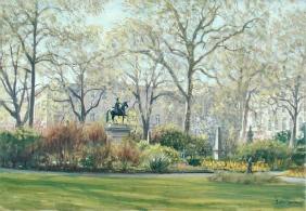 St. James''s Square (oil on canvas) 