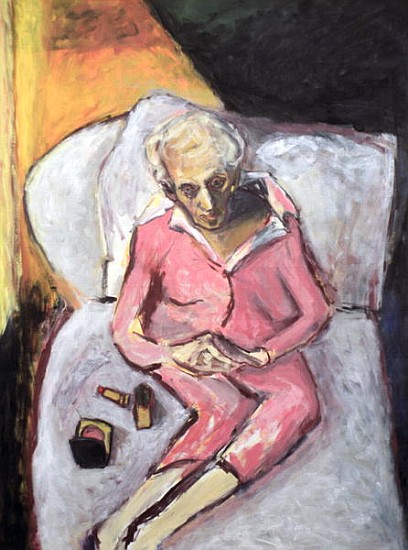 Woman with Lipstick (oil on canvas)  de Julie  Held