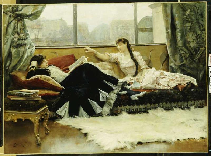 Sarah Bernhardt und Christine Nilsson de Julius Leblanc Stewart