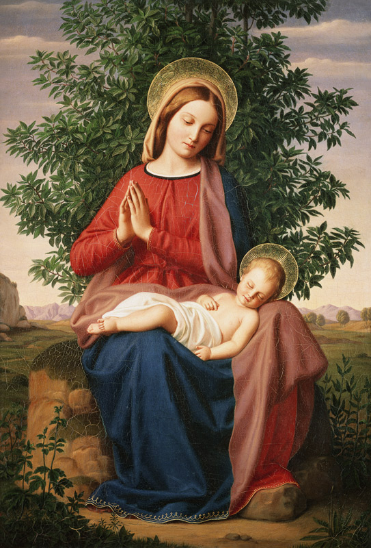 Madonna with child. de Julius Schnorr von Carolsfeld